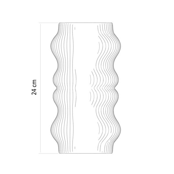 Vase JUDE L cotes Vase JUDE L