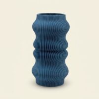Vase_JUDE_L_bleu_métal Vase JUDE L