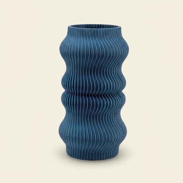 Vase_JUDE_L_bleu_métal Vase JUDE L